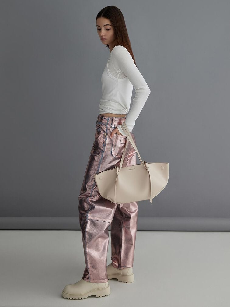 Calla Tote Bag, Oat, hi-res