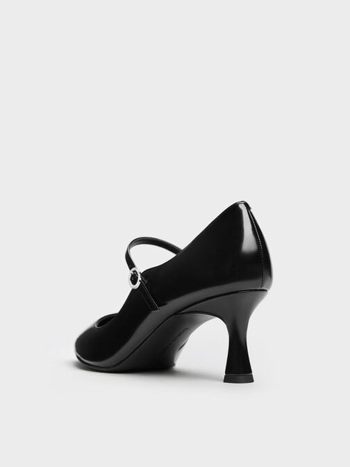 Pointed Mary Jane Pumps, Black Boxed, hi-res
