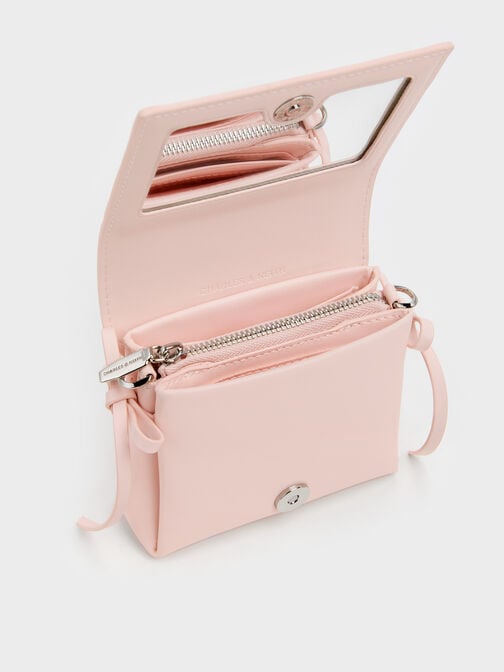 Hazel Bow Small Wallet, Soft Pink, hi-res