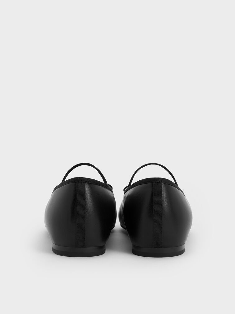 Kelis Rose-Bow Mary Jane Flats, Black, hi-res