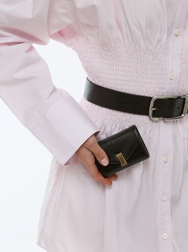 Lilibet Chain-Strap Wallet, Black, hi-res