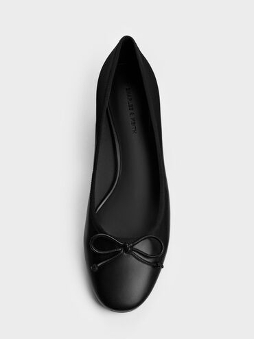 Bow Ballet Pumps, Black, hi-res