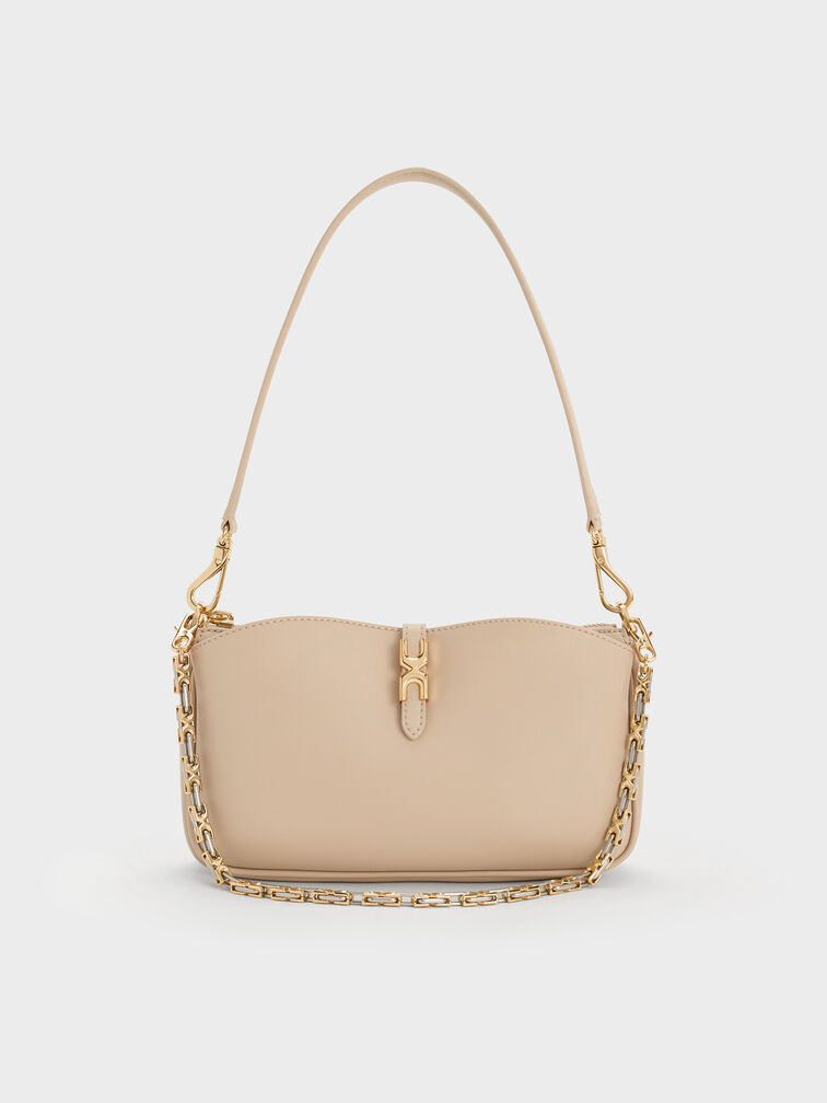 Adalyn Chain Shoulder Bag, Dusted Oat, hi-res