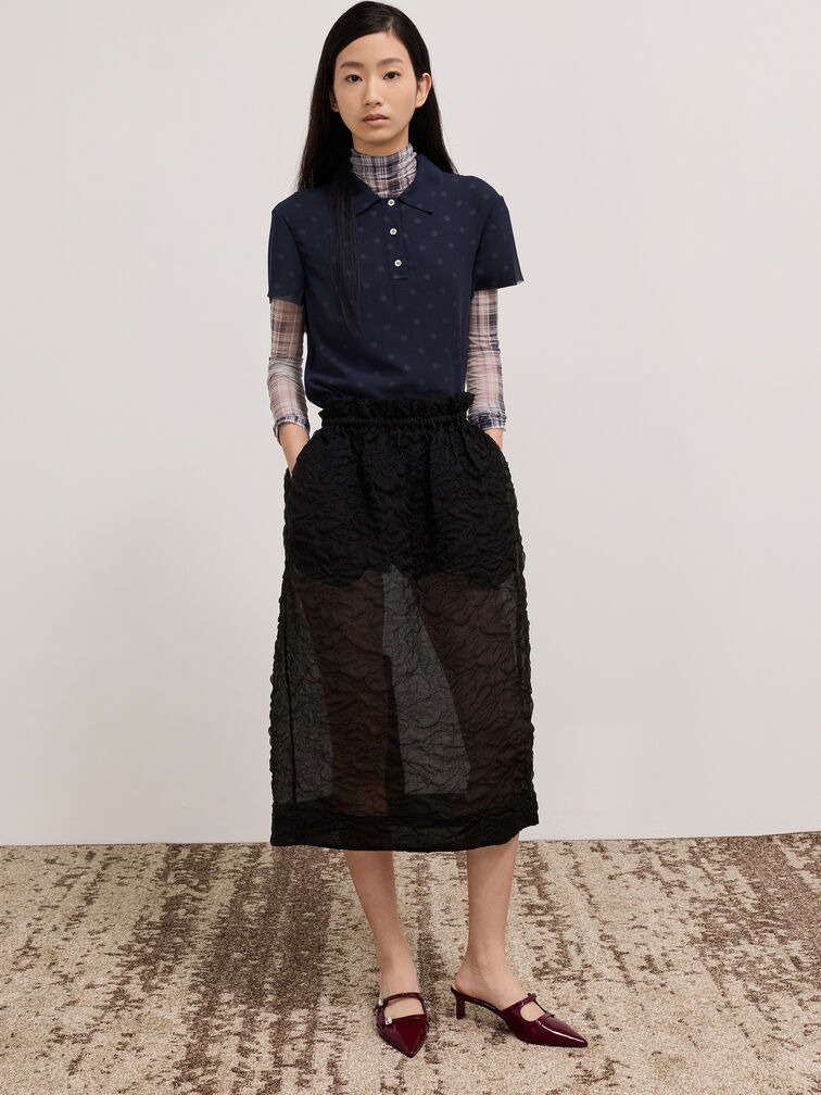 حذاء ميول من الجلد اللامع بكعب ومقدمة مدببة بمشبك مرصع بحجر, برغندي, hi-res