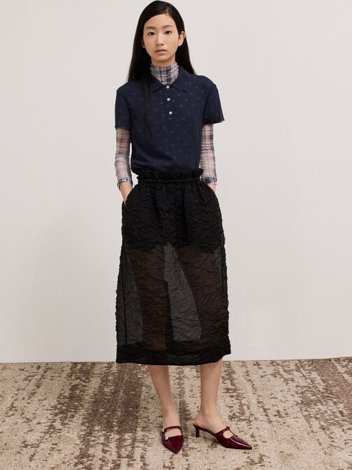 حذاء ميول من الجلد اللامع بكعب ومقدمة مدببة بمشبك مرصع بحجر, برغندي, hi-res