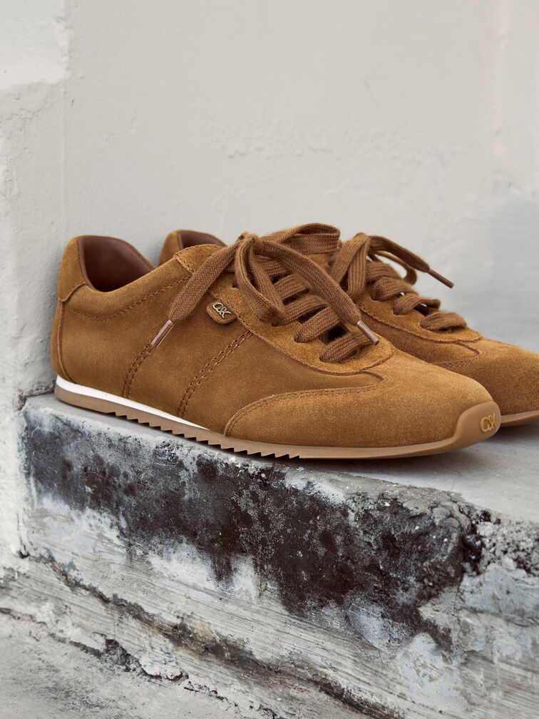 Jace Suede Sneakers, Brown, hi-res