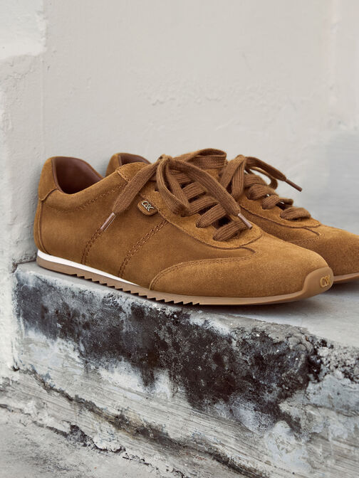Jace Suede Sneakers, Brown, hi-res