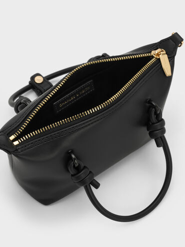 Sammie Knotted-Handle Tote Bag, Black, hi-res