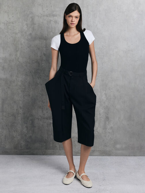 Carmel Tweed Quilted Mary Jane Flats, White, hi-res