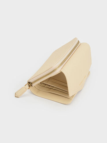 Stitch Trim Envelope Wallet, Beige, hi-res