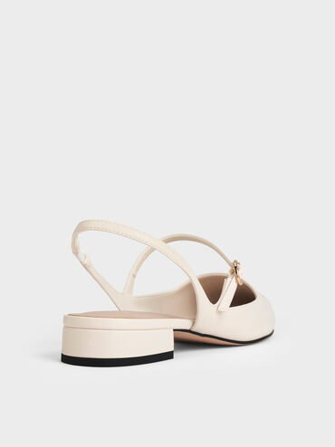 Roxane Slingback Mary Jane Flats, Chalk, hi-res