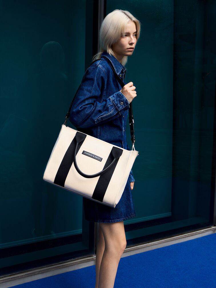 Large Kay Canvas Tote Bag, Multi, hi-res