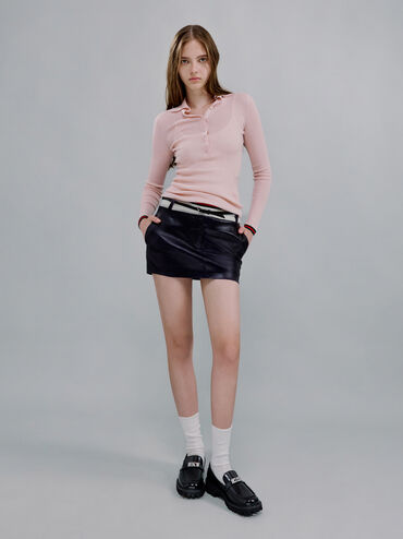 لوفر بلاتفورم بإكسسوار معدني, صندوق أسود, hi-res