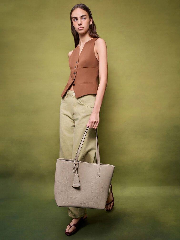 Beryl Tote Bag, Taupe, hi-res