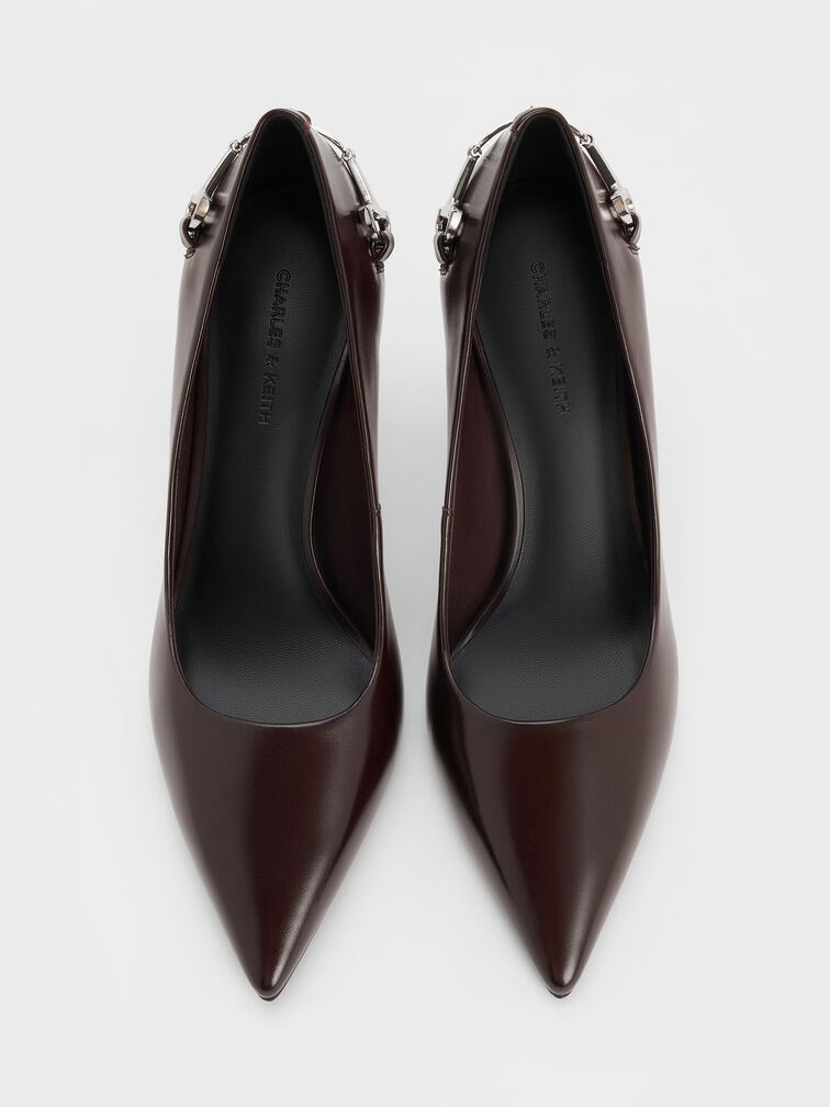 Erinna Metallic-Accent Pointed-Toe Pumps, Burgundy, hi-res