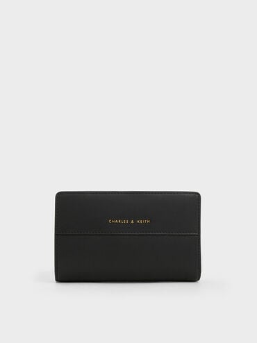 Cadence Top-Zip Wallet, Black, hi-res