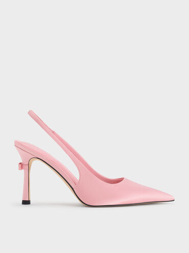 Brantley Bow Slingback Pumps, Pink, hi-res