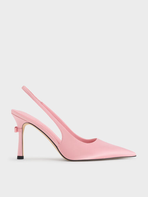 Brantley Bow Slingback Pumps, Pink, hi-res