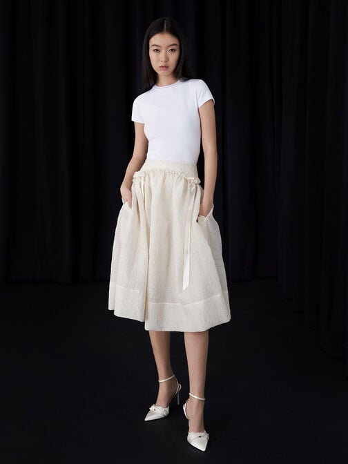 حذاء كعب ليدا ساتان بحزام كاحل مزين بالخرز, أبيض, hi-res