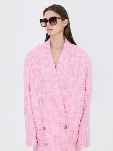 نظارة شمسية جابين واسعة بتصميم فراشة بنقشة سلحفاة, لون صدفة السلحفاة, hi-res