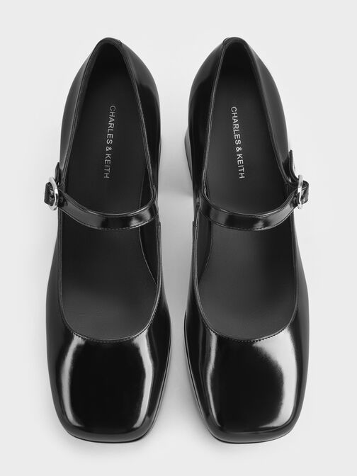 ذاء ماري جين بكعب مربع بلاتفورم, صندوق أسود, hi-res