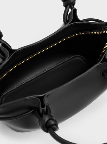 حقيبة توت "سامي" بمقابض معقودة, أسود, hi-res