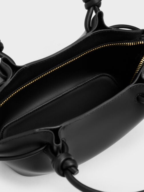 حقيبة توت "سامي" بمقابض معقودة, أسود, hi-res