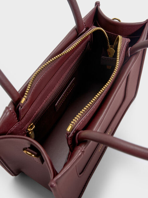 Mini Daylla Tote Bag, Wineberry Red, hi-res