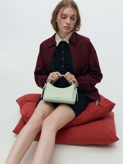 حقيبة يد "هازل" بعقدة, أخضر نعناعي, hi-res