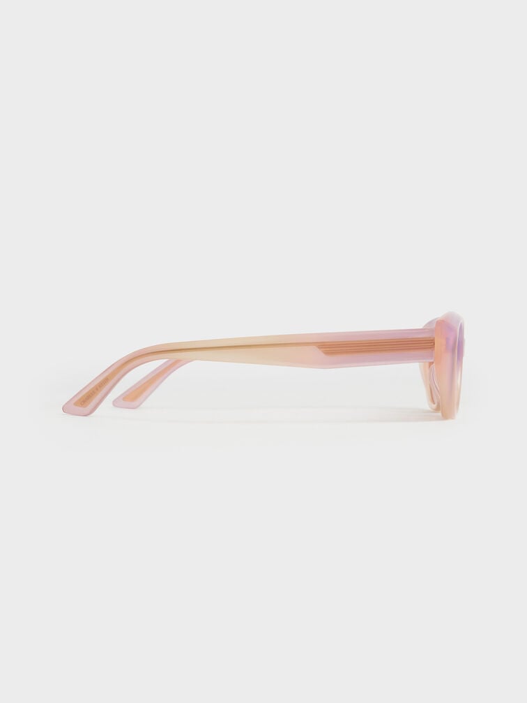Bijou Recycled Acetate Cateye Sunglasses, Jelly Pink, hi-res