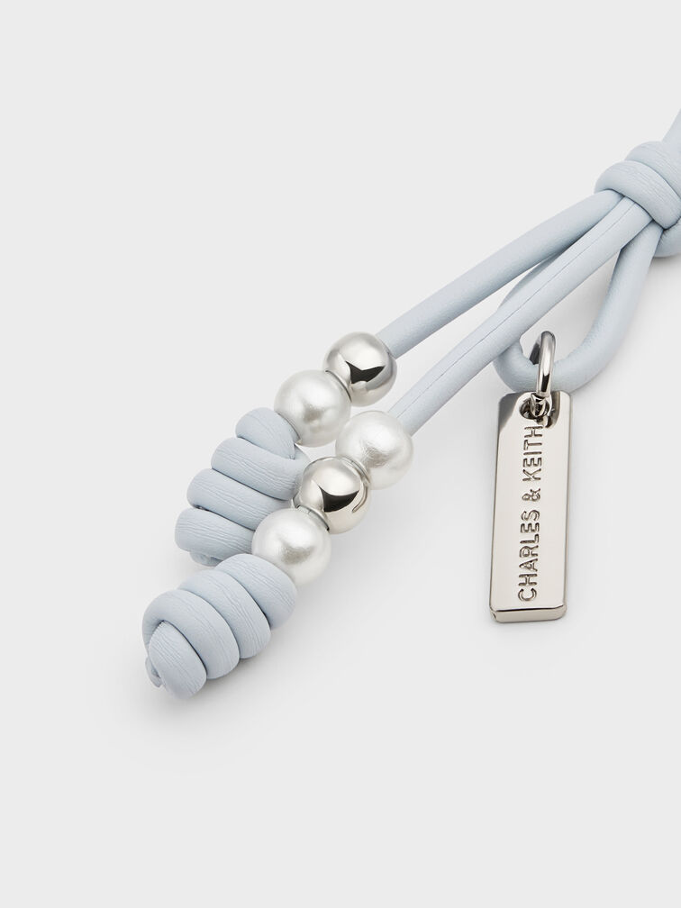 تعليقة خرز على حبل, أزرق باهت مائل للرمادي, hi-res