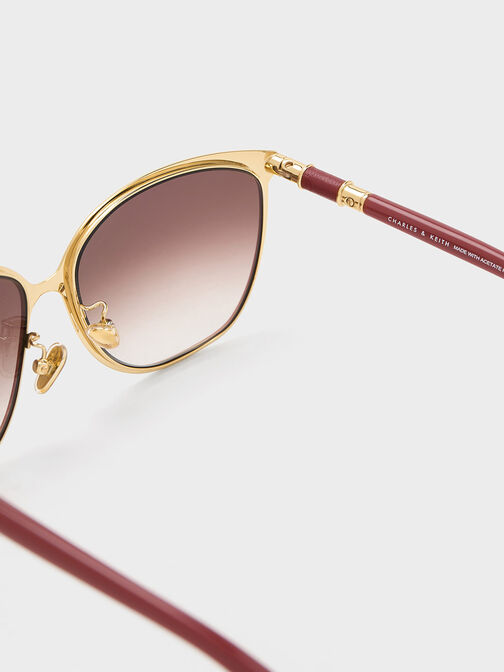 نظارة شمسية أوفيليا مربعة واسعة, قرميدي, hi-res