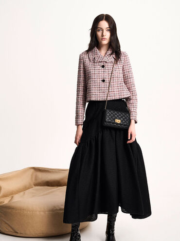 كلاتش كريسيدا مبطّن بقفل كبس, أسود, hi-res