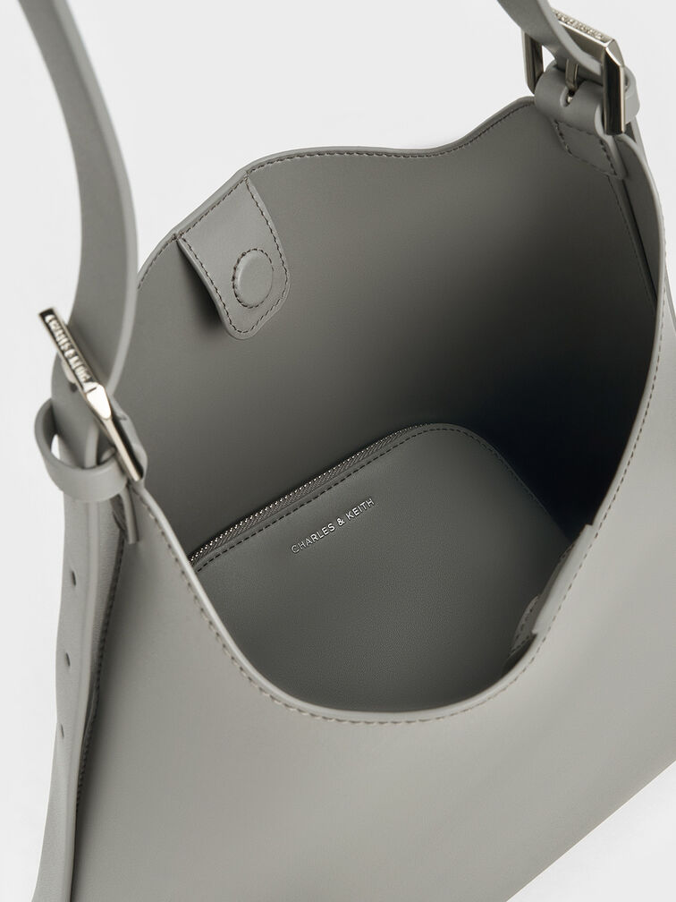 Hertha Trapeze Slouchy Hobo Bag, Grey, hi-res