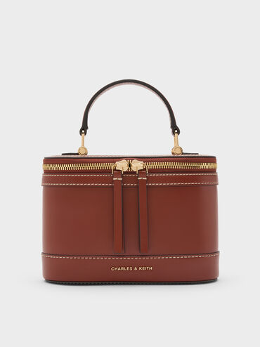 حقيبة مكياج بمقبض علوي من إينولا, قرميدي, hi-res