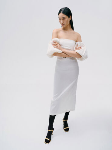 Metallic Square-Toe Ankle-Strap Heeled Sandals, Gold, hi-res