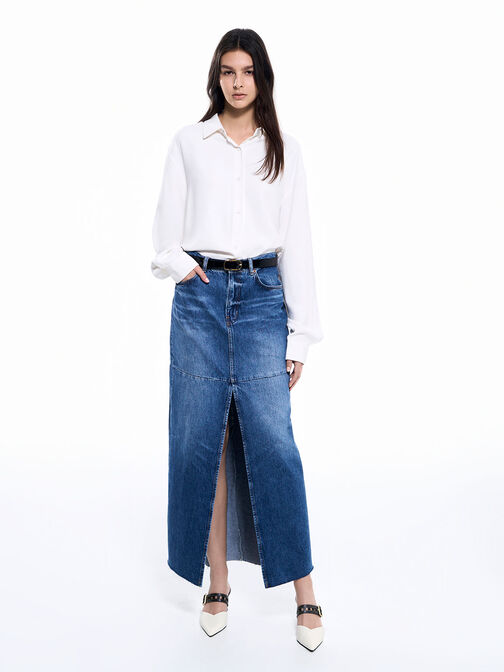 Sepphe Cut-Out Strap Heeled Mule Pumps, White, hi-res