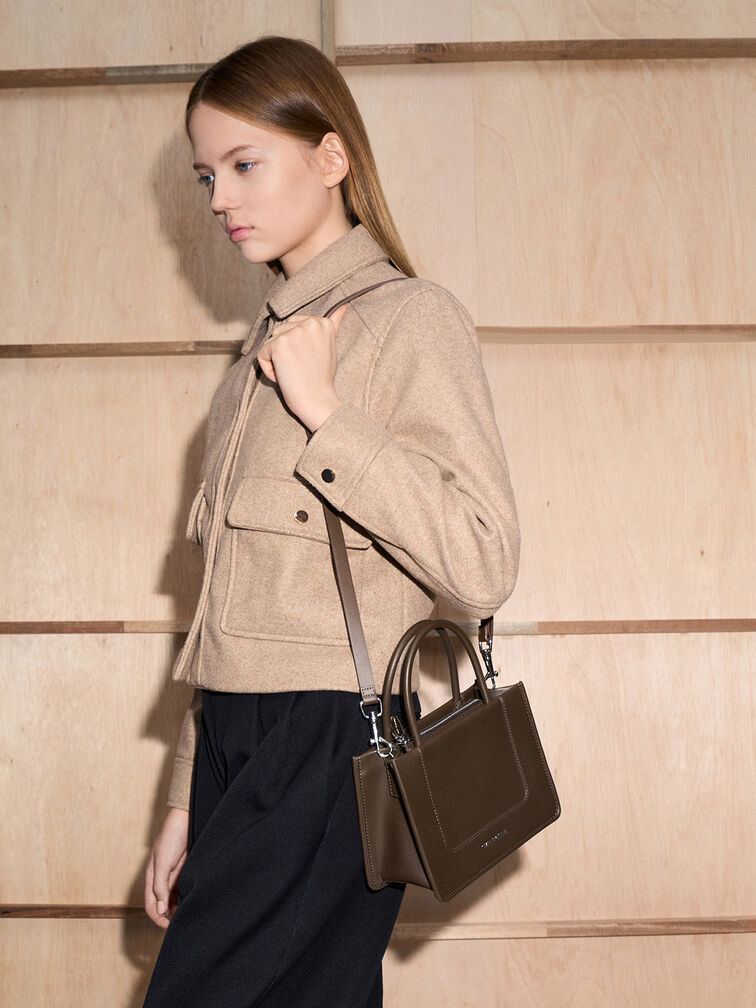 حقيبة توت صغيرة دايلا, بني داكن, hi-res