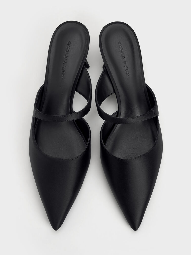 Vada Asymmetric Sculptural Heel Pumps, Black, hi-res