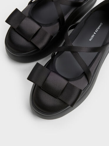 حذاء ماري جين برانتلي بنعل سميك, أسود خشن, hi-res