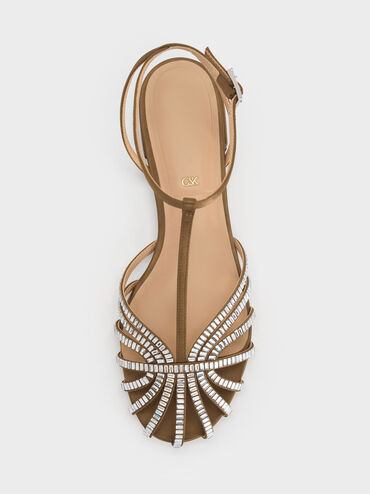 Jaylene Gem Caged Sandals, Brown, hi-res