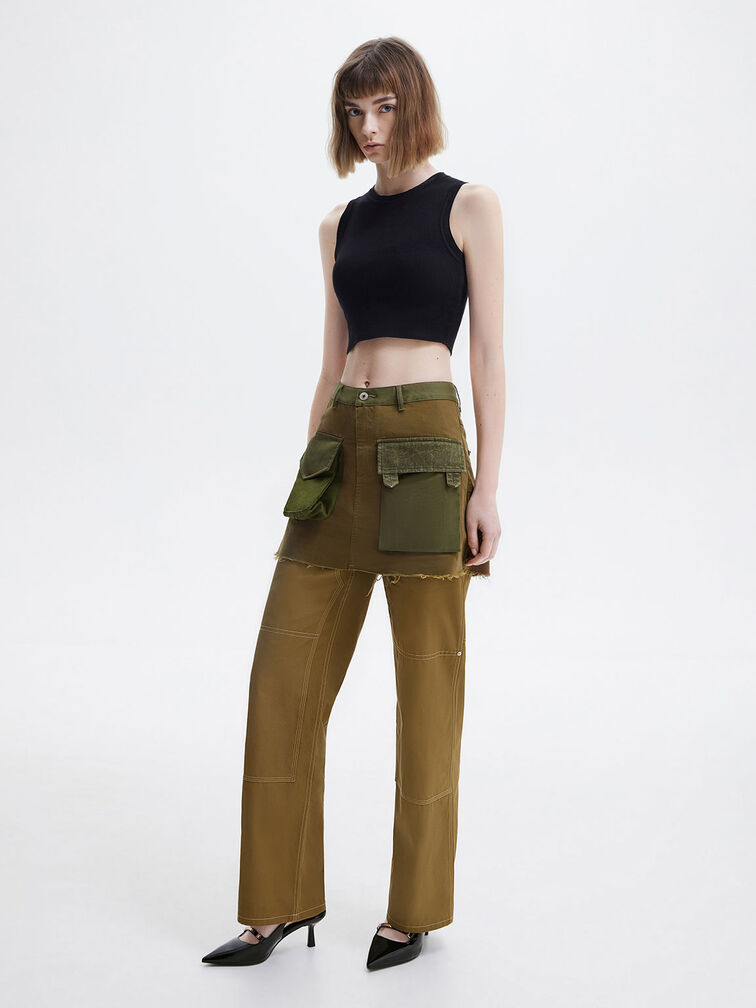 Patent Metallic Accent Slingback Pumps, Black Patent, hi-res