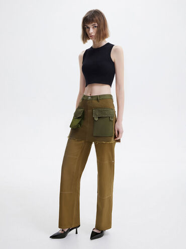 Patent Metallic Accent Slingback Pumps, Black Patent, hi-res