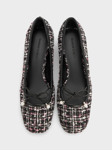 حذاء باليرينا باربرا تويد بفيونكة ولؤلؤ, متعدد الألوان, hi-res