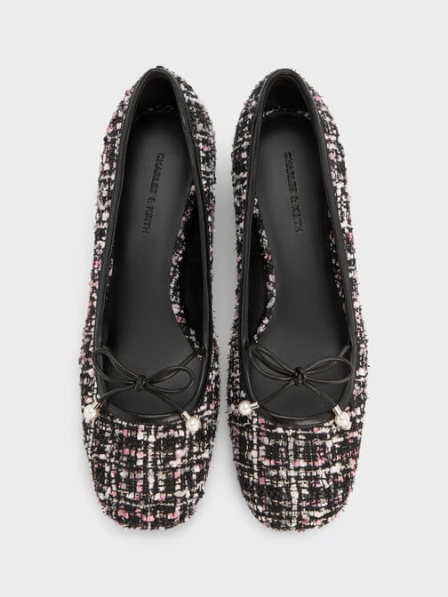 حذاء باليرينا باربرا تويد بفيونكة ولؤلؤ, متعدد الألوان, hi-res