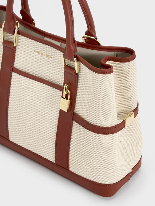 Scottie Canvas Tote Bag, Brick, hi-res