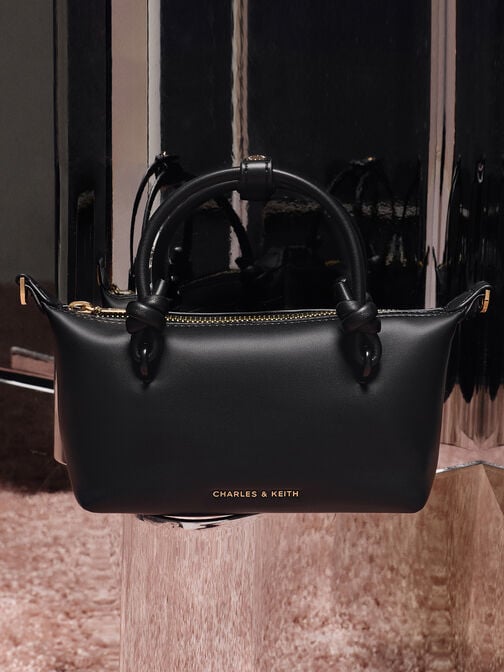 Sammie Knotted-Handle Tote Bag, Black, hi-res