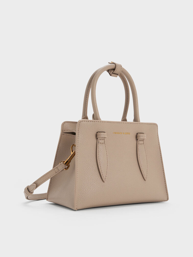 Allyn Structured Trapeze Tote Bag, Taupe, hi-res