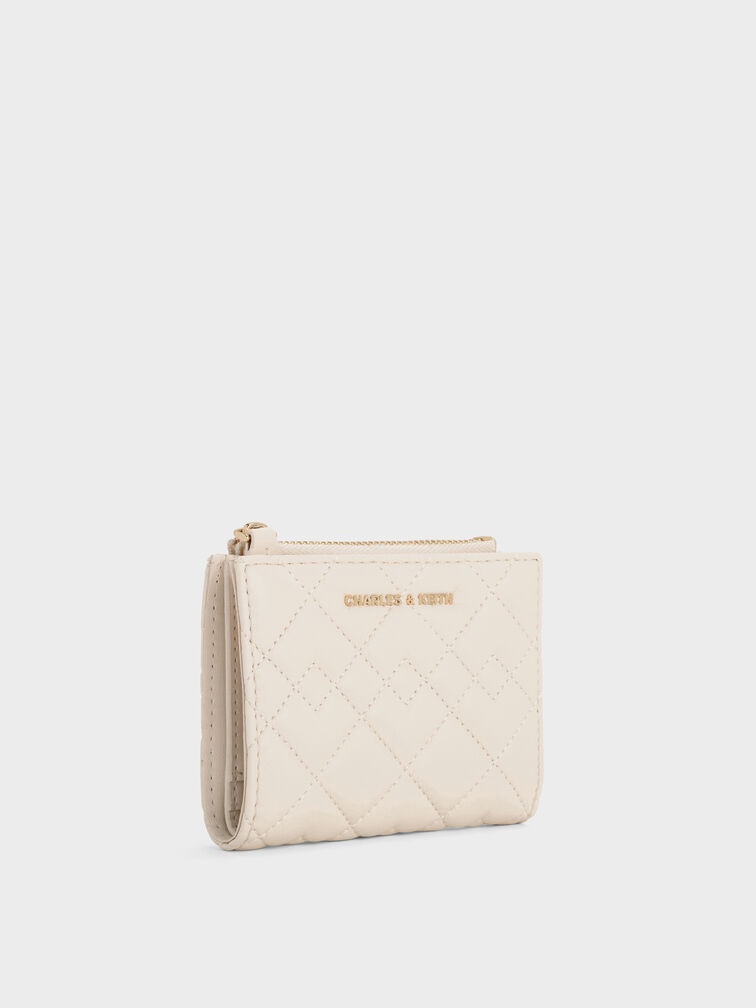 Duo Quilted Small Wallet, Cream, hi-res