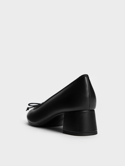 Bow Ballet Pumps, Black, hi-res
